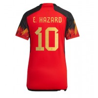 Belgien Eden Hazard #10 Hjemmebanetrøje Dame VM 2022 Kortærmet